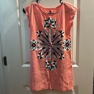 ALMOST NEW Tea Collection Girls Size 8 Floral Coral Dress